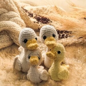 Mama Pato y Benito BB, patrón amigurumi