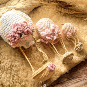 PDF - Combo Amigurumi, Patrón Globo Aerostático Grande + Mediano + Mini Globo de regalo.