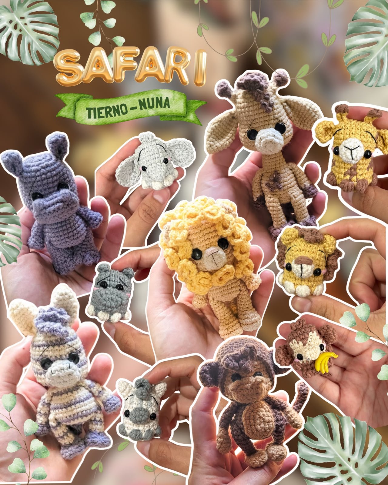 Tierno Nuna de Safari, patrones amigurumis + Imprimibles by Nuna descargables